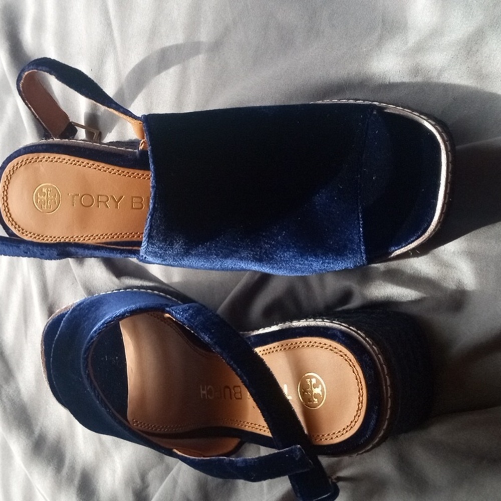 Tory Burch, Velvet textured, Size 6.5 M Espadrille
